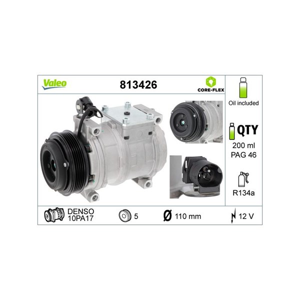 Kompressor, klimatanläggning 12V Valeo 813426 VALEO
