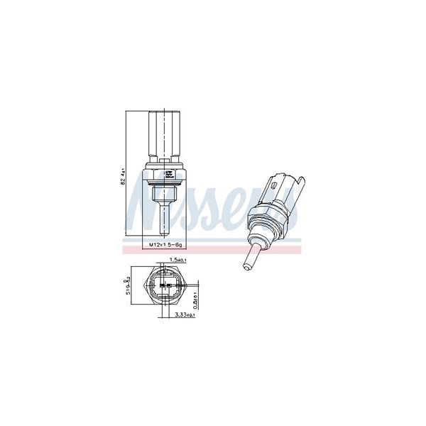 Kylvätsketemperatur-sensor Nissens 207004 NISSENS