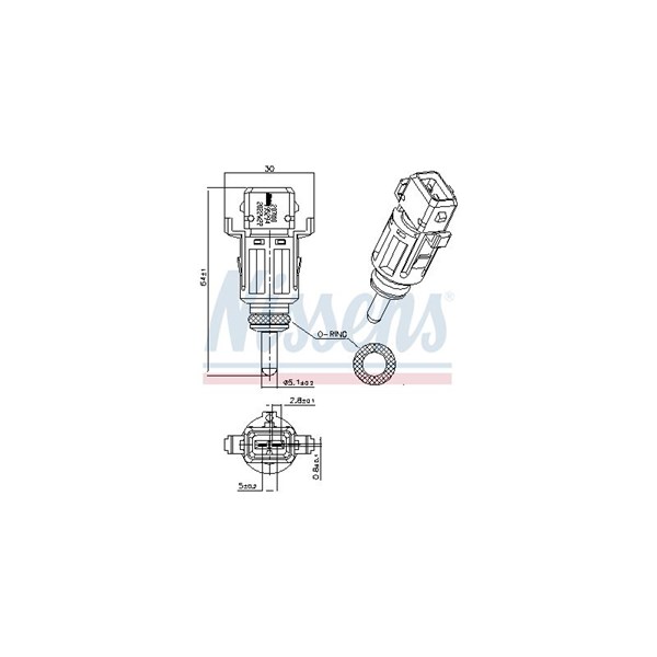 Kylvätsketemperatur-sensor Nissens 207010 NISSENS
