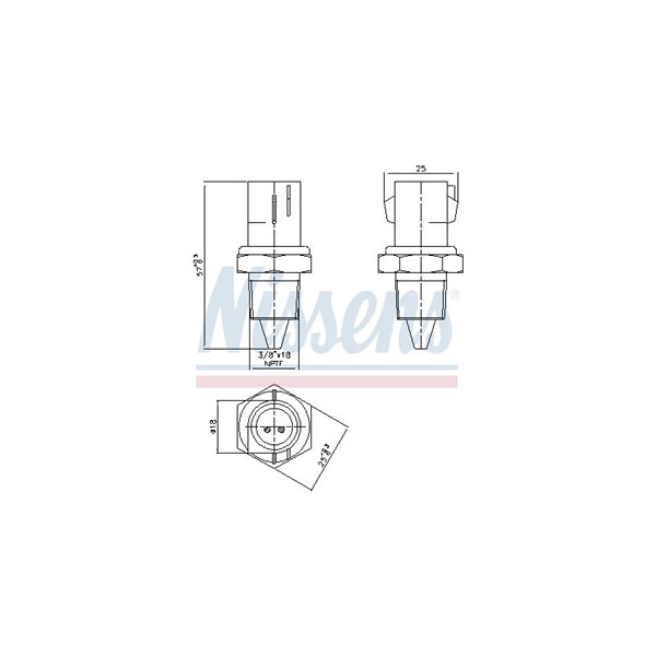 Kylvätsketemperatur-sensor Nissens 207012 NISSENS