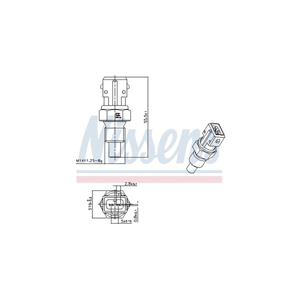 Kylvätsketemperatur-sensor Nissens 207014 NISSENS