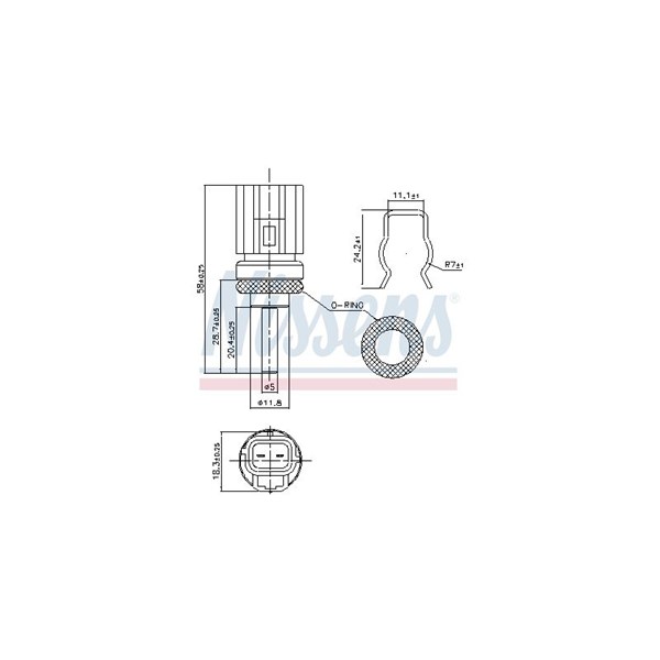 Kylvätsketemperatur-sensor Nissens 207020 NISSENS