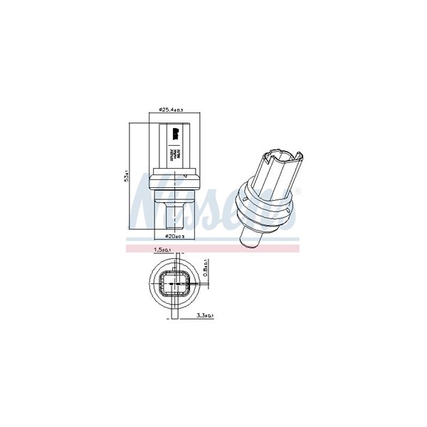 Kylvätsketemperatur-sensor Nissens 207021 NISSENS
