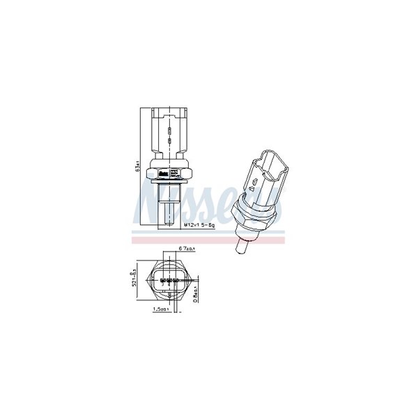 Kylvätsketemperatur-sensor Nissens 207033 NISSENS Kylvätsketemperatur-sensor Nissens 207033 NISSENS