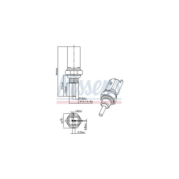Kylvätsketemperatur-sensor Nissens 207034 NISSENS Kylvätsketemperatur-sensor Nissens 207034 NISSENS