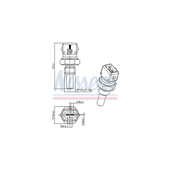 Kylvätsketemperatur-sensor Nissens 207041 NISSENS