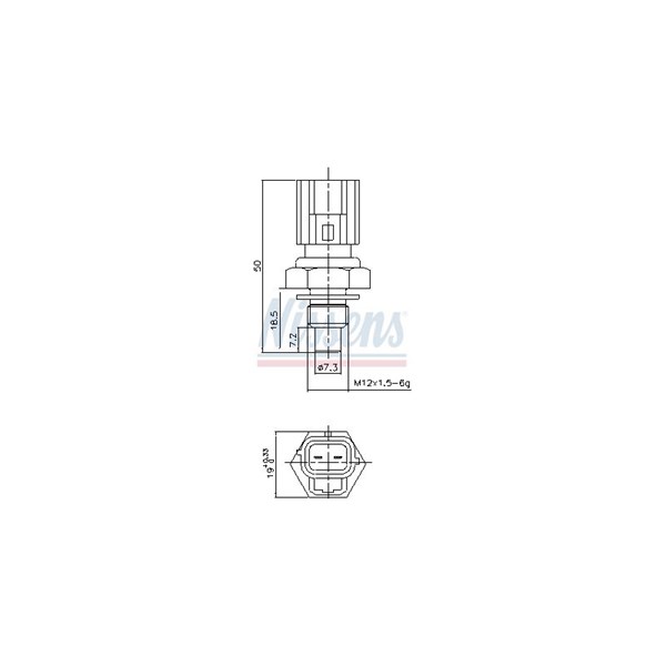 Kylvätsketemperatur-sensor Nissens 207043 NISSENS