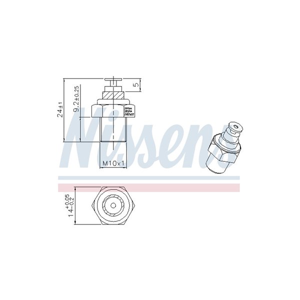 Kylvätsketemperatur-sensor Nissens 207044 NISSENS Kylvätsketemperatur-sensor Nissens 207044 NISSENS