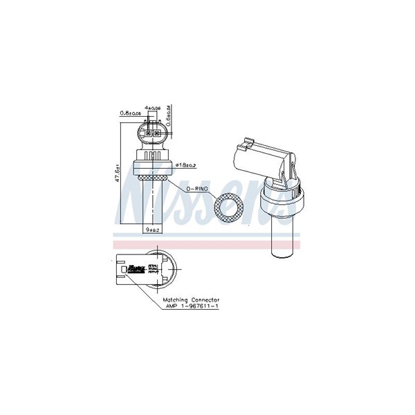 Kylvätsketemperatur-sensor Nissens 207046 NISSENS