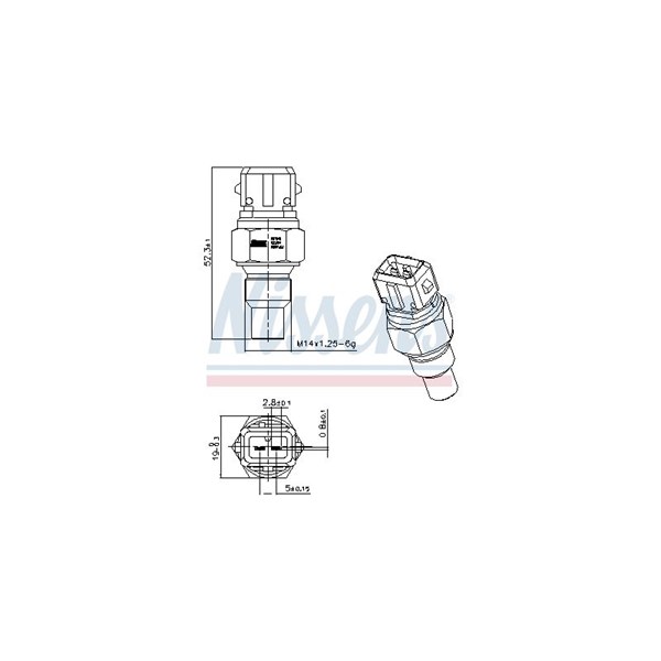 Kylvätsketemperatur-sensor Nissens 207049 NISSENS