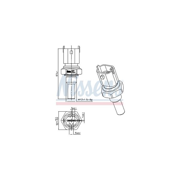Kylvätsketemperatur-sensor Nissens 207052 NISSENS