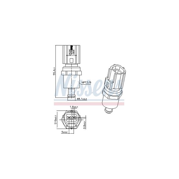 Kylvätsketemperatur-sensor Nissens 207057 NISSENS