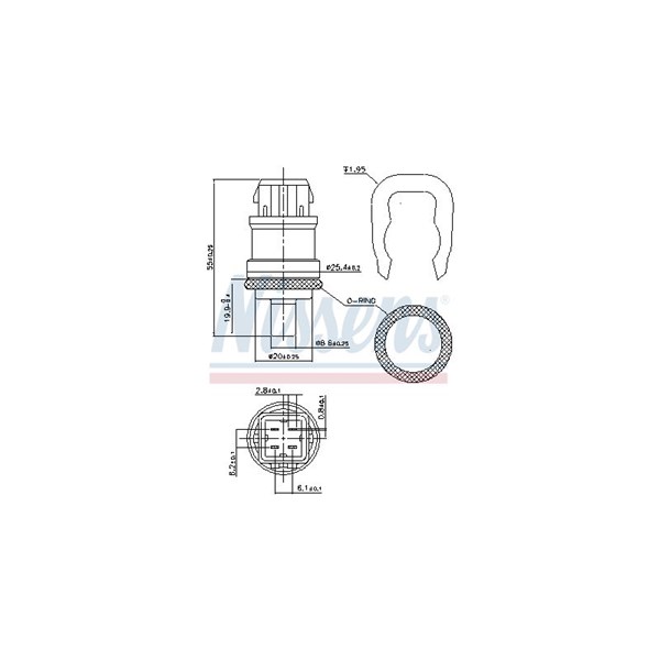Kylvätsketemperatur-sensor Nissens 207061 NISSENS