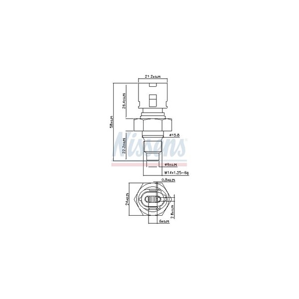 Kylvätsketemperatur-sensor Nissens 207075 NISSENS Kylvätsketemperatur-sensor Nissens 207075 NISSENS