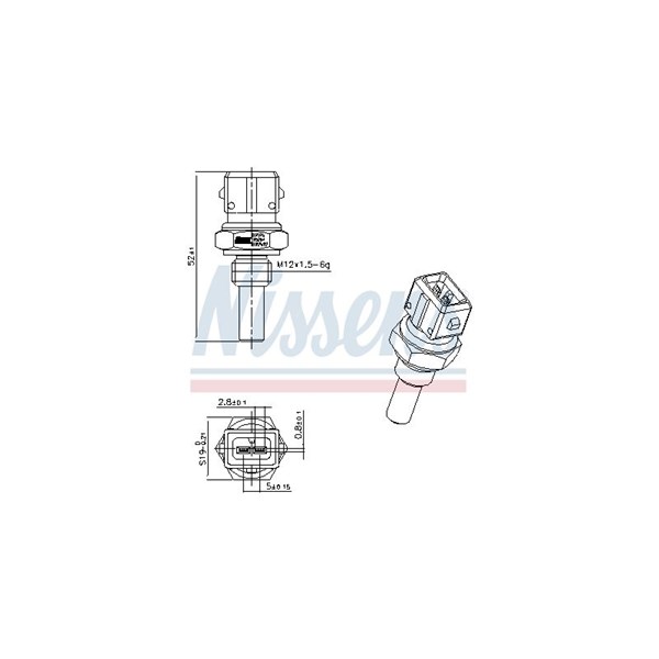 Kylvätsketemperatur-sensor Nissens 207076 NISSENS Kylvätsketemperatur-sensor Nissens 207076 NISSENS