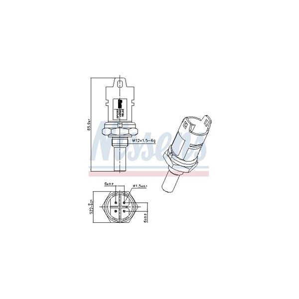 Kylvätsketemperatur-sensor Nissens 207080 NISSENS