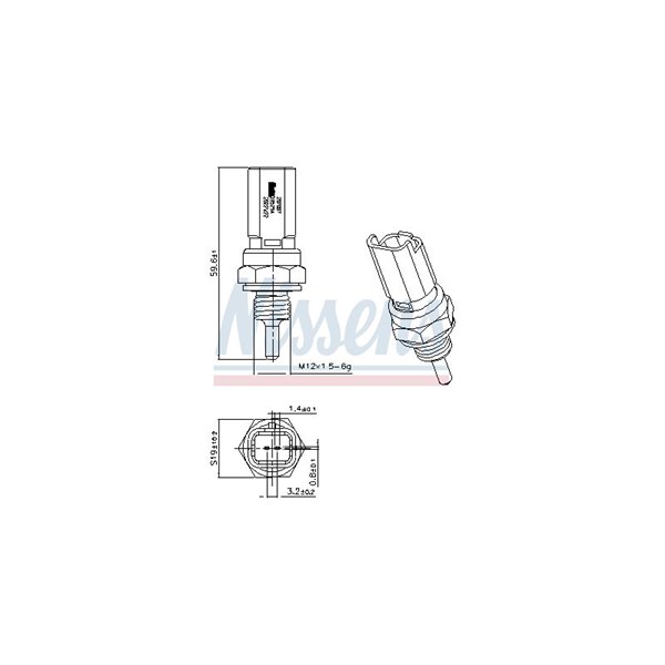 Kylvätsketemperatur-sensor Nissens 207087 NISSENS