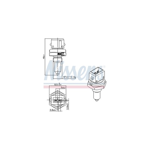 Kylvätsketemperatur-sensor Nissens 207088 NISSENS