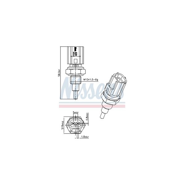 Kylvätsketemperatur-sensor Nissens 207098 NISSENS