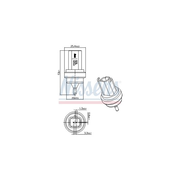 Kylvätsketemperatur-sensor Nissens 207101 NISSENS Kylvätsketemperatur-sensor Nissens 207101 NISSENS