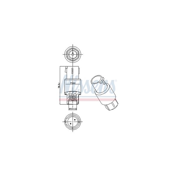 Tryckswitch, klimatanläggning 12V Nissens 301001 NISSENS