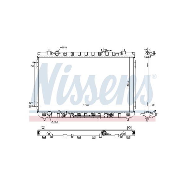 Kylare, motorkylning Nissens 606105 NISSENS