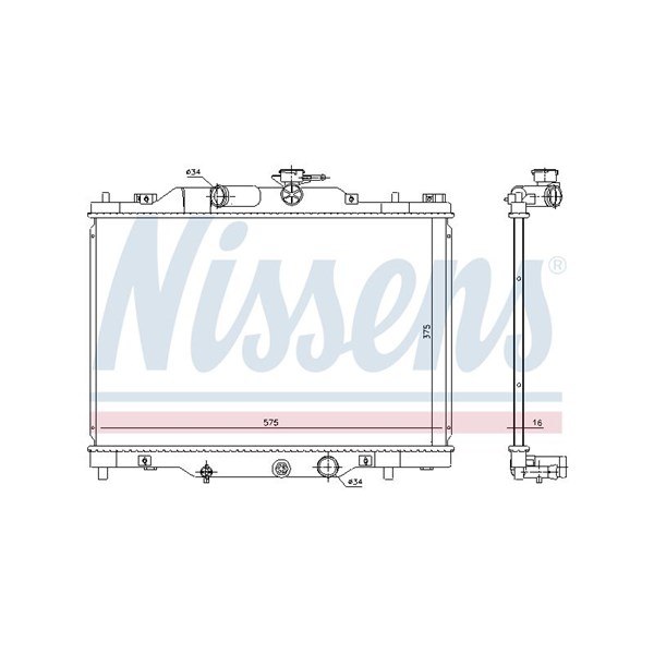 Kylare, motorkylning Nissens 606117 NISSENS Kylare, motorkylning Nissens 606117 NISSENS