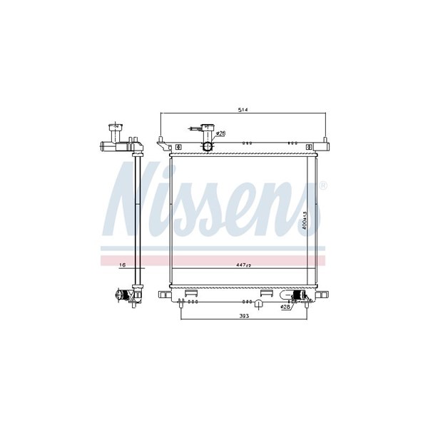 Kylare, motorkylning Nissens 606138 NISSENS