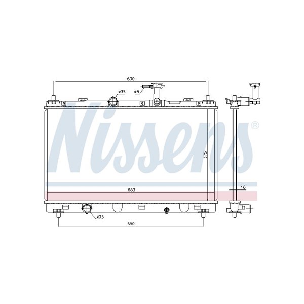 Kylare, motorkylning Nissens 606146 NISSENS