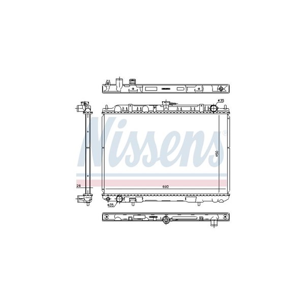 Kylare, motorkylning Nissens 606160 NISSENS