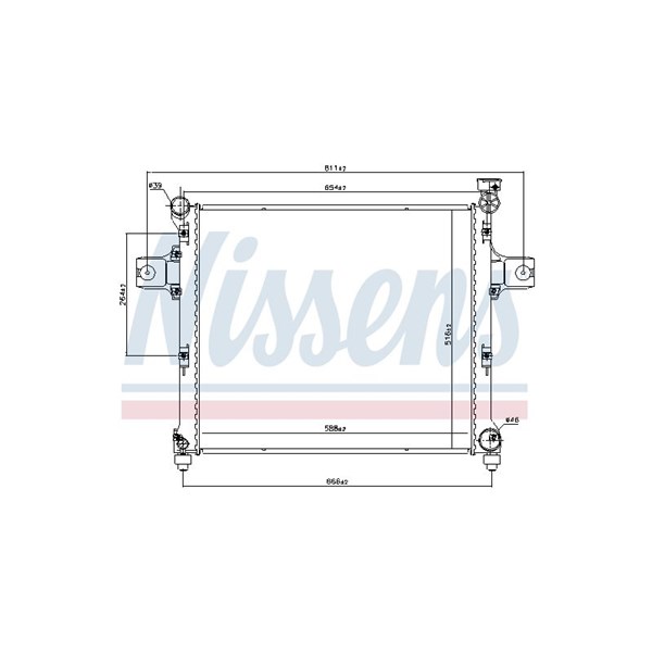 Kylare, motorkylning Nissens 606254 NISSENS