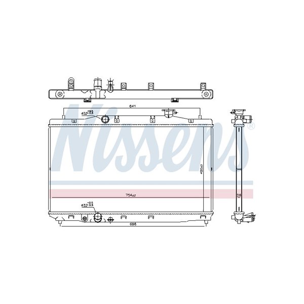 Kylare, motorkylning Nissens 606294 NISSENS