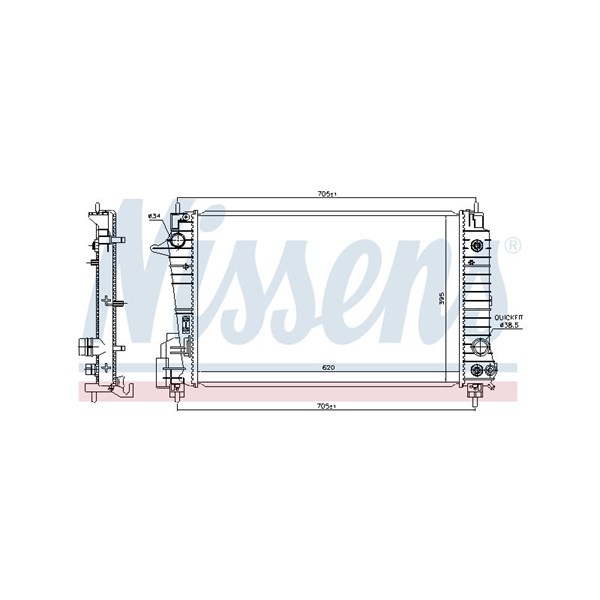 Kylare, motorkylning Nissens 606427 NISSENS Kylare, motorkylning Nissens 606427 NISSENS