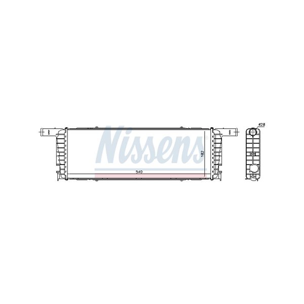 Kylare, motorkylning, Fram, Mitt Nissens 606434 NISSENS