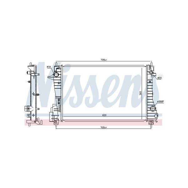 Kylare, motorkylning Nissens 606455 NISSENS Kylare, motorkylning Nissens 606455 NISSENS