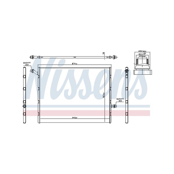 Kylare, motorkylning Nissens 606497 NISSENS