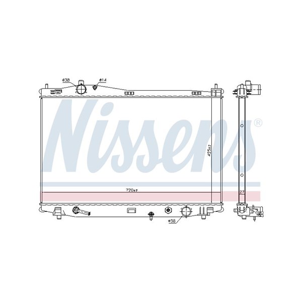 Kylare, motorkylning Nissens 606526 NISSENS Kylare, motorkylning Nissens 606526 NISSENS