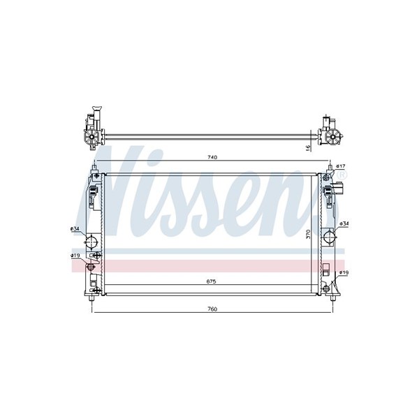 Kylare, motorkylning Nissens 606543 NISSENS
