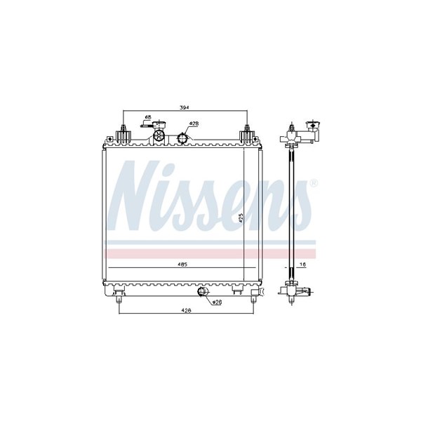 Kylare, motorkylning Nissens 606550 NISSENS