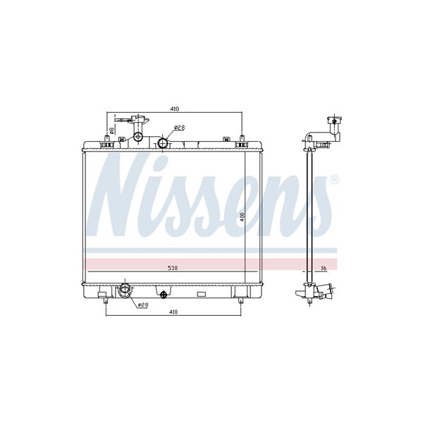 Kylare, motorkylning Nissens 606551 NISSENS