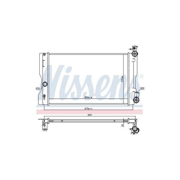 Kylare, motorkylning Nissens 606663 NISSENS Kylare, motorkylning Nissens 606663 NISSENS