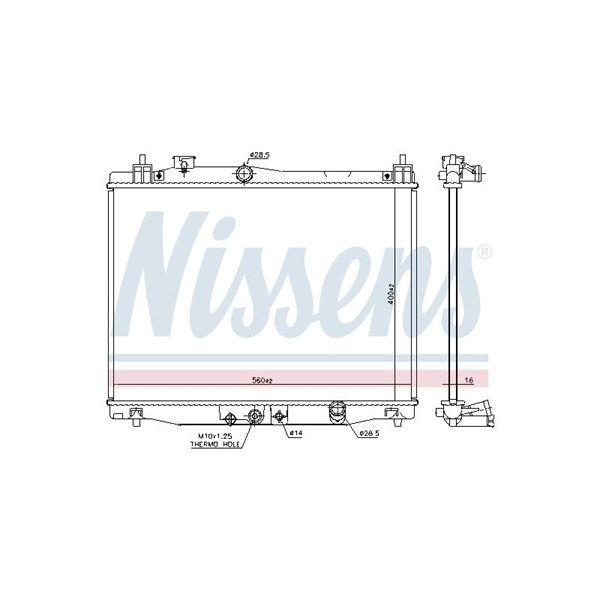 Kylare, motorkylning Nissens 606707 NISSENS