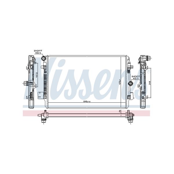 Kylare, motorkylning Nissens 606720 NISSENS