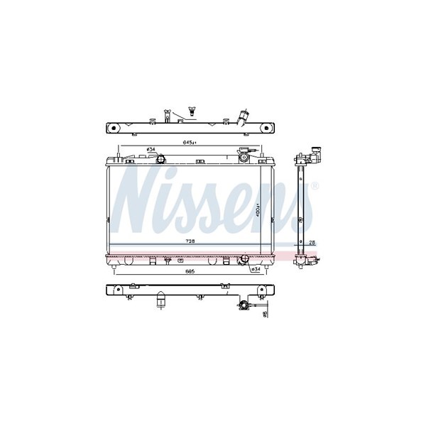 Kylare, motorkylning Nissens 606767 NISSENS