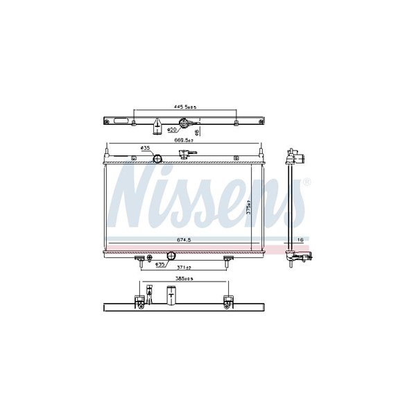 Kylare, motorkylning Nissens 606768 NISSENS Kylare, motorkylning Nissens 606768 NISSENS