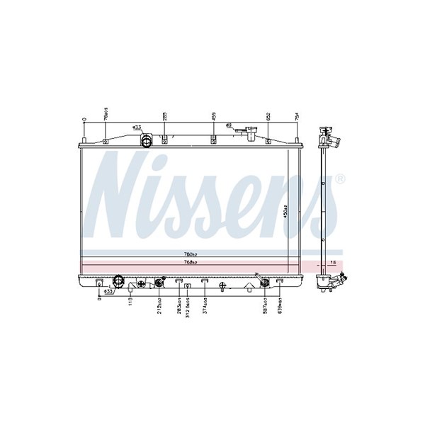 Kylare, motorkylning Nissens 606769 NISSENS