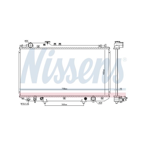 Kylare, motorkylning Nissens 606839 NISSENS Kylare, motorkylning Nissens 606839 NISSENS