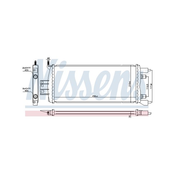 Kylare, motorkylning Nissens 606840 NISSENS