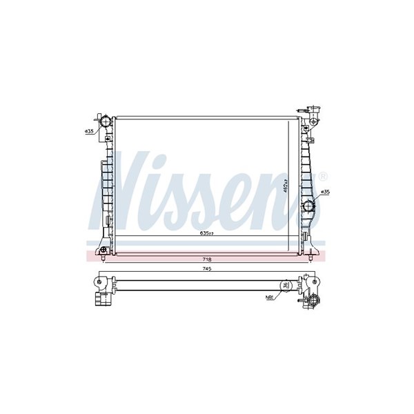 Kylare, motorkylning Nissens 606953 NISSENS