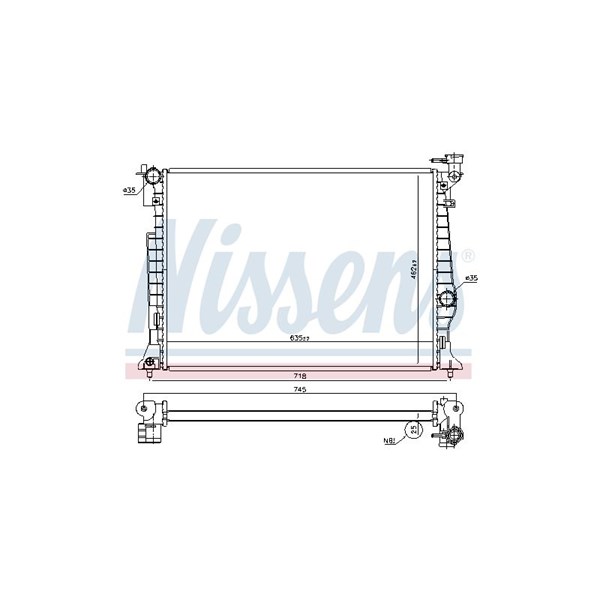 Kylare, motorkylning Nissens 606954 NISSENS